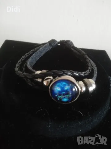 Гривни кожа и мъниста зодия Лъв йероглифи , снимка 13 - Гривни - 49088988