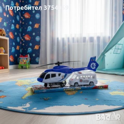 Комплект полицейски хеликоптер и бус S.W.A.T.