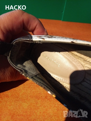 Кожени Еспрадрили с Каучукова Подметка Номер 37 Стелка 23 см. Внос от Англия, снимка 6 - Други - 51811424