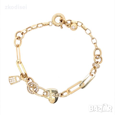 Златна дамска гривна 6,97гр. 19см. 14кр. проба:585 модел:21898-5, снимка 1