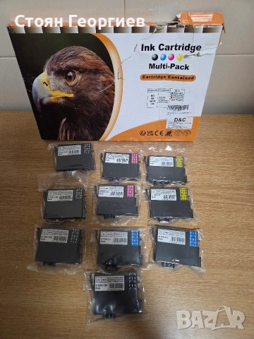 10 броя мастилени касети за принтер цената е за всички, снимка 2 - Принтери, копири, скенери - 53566655