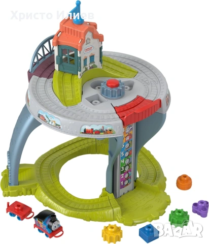 Thomas & Friends Влак с релси железница Fisher-Price, снимка 7 - Влакчета, самолети, хеликоптери - 53466925