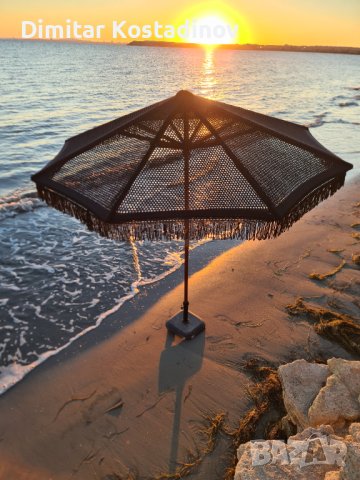 Плетени памучни чадъри за градина, плаж, ресторант или бийч бар, снимка 6 - Градински мебели, декорация  - 43956559