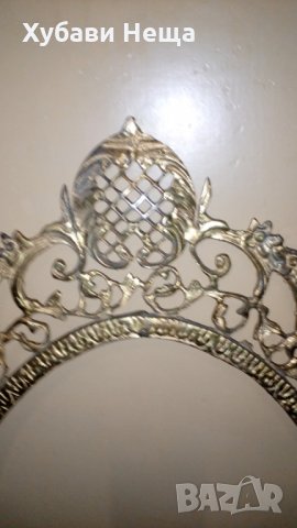 Огледало в бароков стил с метална рамка   3, снимка 3 - Антикварни и старинни предмети - 25164149