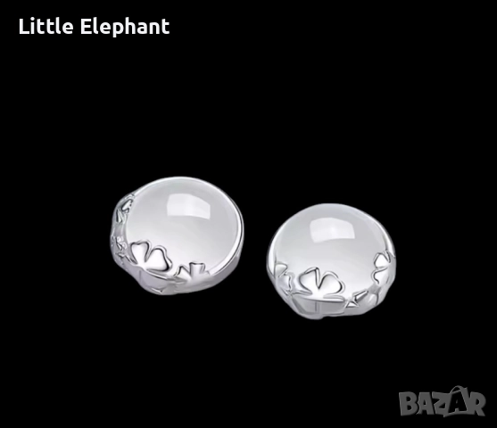 Pre order Сребърни обецидетелини и лунен камък,колекция"Luck"/нови