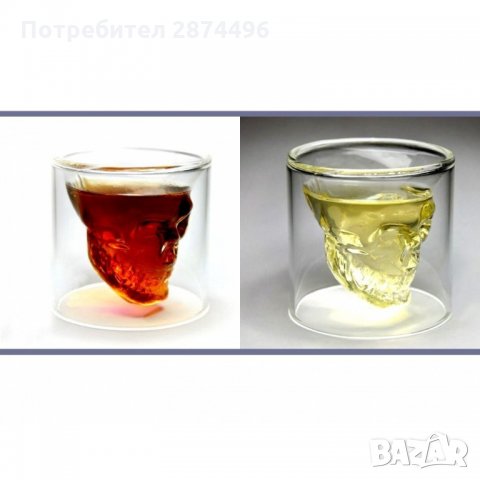 Стъклена чаша във формата на череп 1020, снимка 7 - Други стоки за дома - 34597388