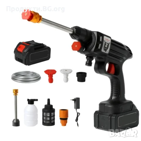 Топ промоция. Професионална. Безжична водоструйка 1500W, безчетков мотор, 2 батерии, 30bar