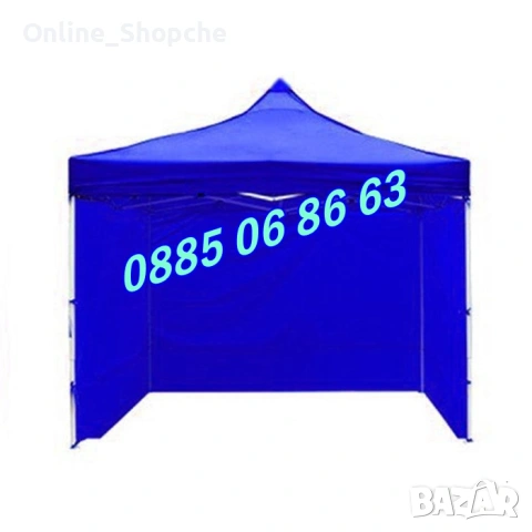ПРОМО ПАКЕТ!!! Шатра 3х3м с усилена конструкция и платнище + 3 страници, снимка 3 - Градински мебели, декорация  - 32583248