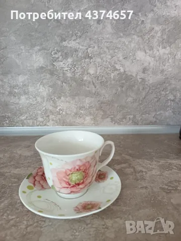 Комплект  порцеланови чаени чаши, снимка 3 - Чаши - 49095706