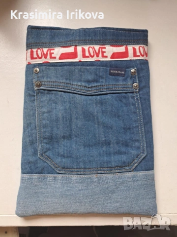 дънкови калъфи за таблет и книги, снимка 4 - Чанти - 53350493