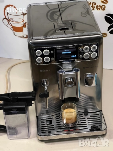 Кафемашина кафе автомат Saeco Exprelia evo с гаранция, снимка 2 - Кафемашини - 51863447