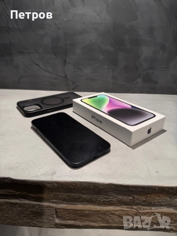 КАТО ЧИСТО НОВ Iphone 14 128 GB Midnight + подарък, снимка 6 - Apple iPhone - 52774300