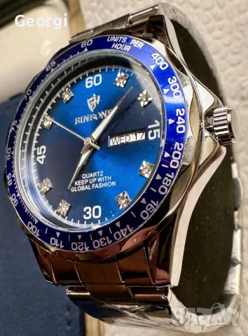 Елегантен, Забележим и Спортен мъжки кварцов часовник Binbond*/Pagani Design - сребрист металик!, снимка 2 - Мъжки - 49564445