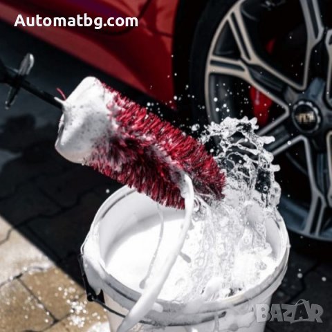 Четка за почистване на джанти Automat, 45см, Червен, снимка 4 - Аксесоари и консумативи - 37919870