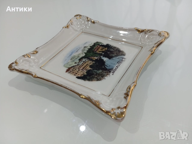 Стара порцеланова маркирана картина, снимка 2 - Пана - 52496276