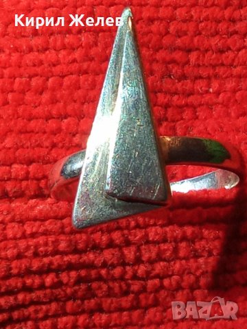 СТИЛЕН ДИЗАЙНЕРСКИ МОДЕН СРЕБЪРЕН АРТ ПРЪСТЕН ВИСОКА ПРОБА СРЕБРО с ЩЕМПЕЛ на АВТОРА 36621, снимка 7 - Пръстени - 39976305