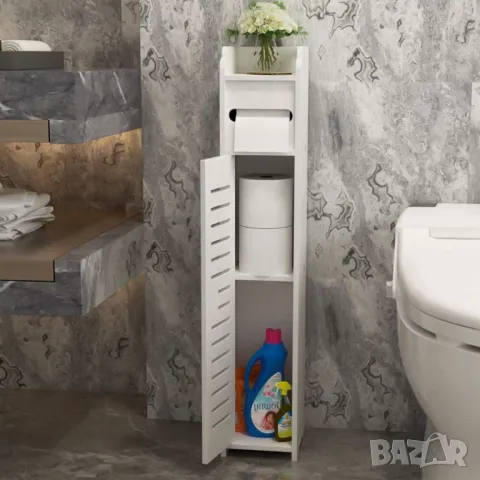 Водоустойчив шкаф за баня,ултра тънък рафт за съхранение,подходящ за малки пространства, снимка 1