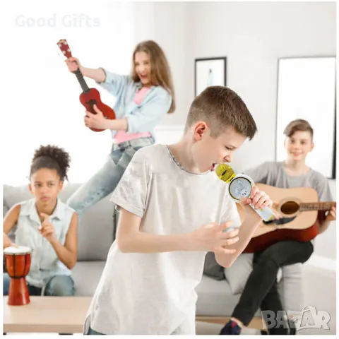 Детски караоке микрофон Baby Rabbit X6 – Bluetooth, светлини и звук, със зайче, снимка 7 - Микрофони - 50386172