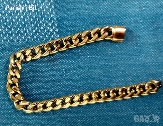 Златна мъжка гривна, снимка 7 - Гривни - 48820049