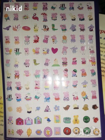 200 бр Пепа Пиг Pepa Pig Peppa Pig книжка албум самозалепващи лепенки стикери , снимка 5 - Други - 35247930