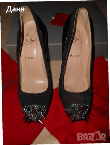 Christian Louboutin Asteroid 140 suede and patent-leather pumps, снимка 16 - Дамски елегантни обувки - 26637968