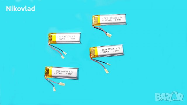Батерия 3.7V 300mAh/ 601235/ Li-Ion, снимка 2 - Друга електроника - 39341086