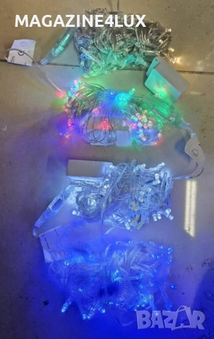 Коледни LED лампички, 100бр лампички/10 метра гирлянд. С възможност да се удължават до безкрай, снимка 3 - Лед осветление - 52549806