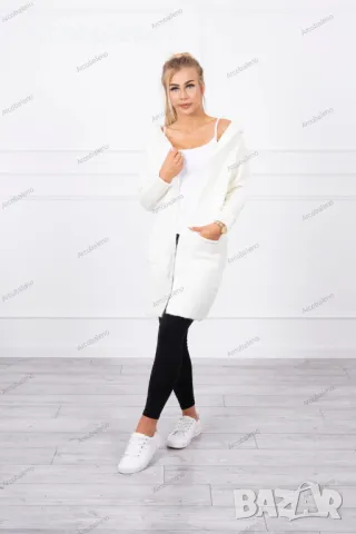 Дамска изчистена жилетка с качулка и джобове, 10цвята , снимка 11 - Жилетки - 48721408