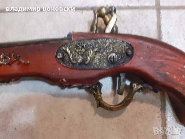 Стар красив кремъчен пистолет,пищов,оръжие, снимка 3 - Колекции - 42703780
