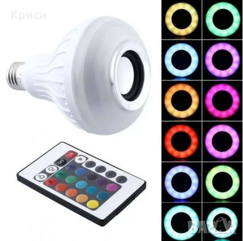 Лампа тонколона RGB Bluetooth дистанционно , снимка 3 - Тонколони - 26862789