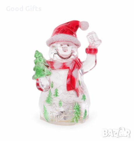 Комплект 4 броя Светещ Снежен човек, Коледна украса, снимка 2 - Декорация за дома - 43089861