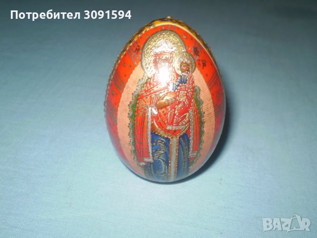 Руско ръчно рисувано дървено яйце, снимка 4 - Антикварни и старинни предмети - 36896457