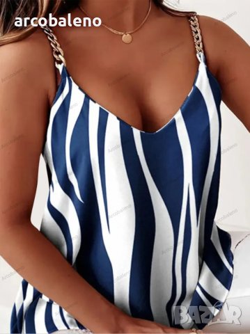 Дамски потник с каишка с верижка и деколте, 12цвята , снимка 2 - Потници - 40159476