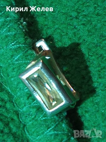 ПРЕКРАСНА СКЪПОЦЕННА АНГЛИЙСКА СРЕБЪРНА ОБЕЦА СРЕБРО925 с ЮВЕЛИРНО ФАСЕТИРАН ПЛАНИНСКИ КРИСТАЛ 40186