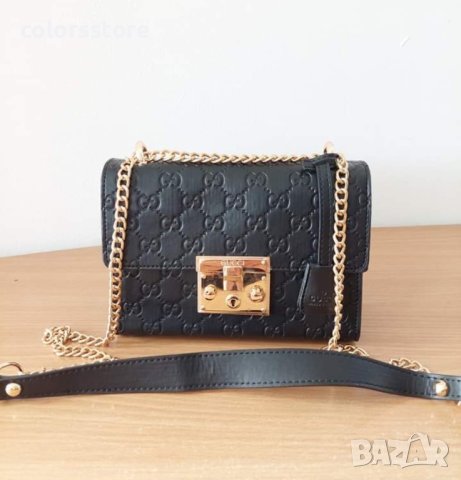 Луксозна Черна чанта Г-чи кодIM- Br103, снимка 3 - Чанти - 38762432