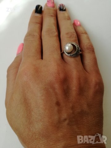 Елегантен дамски сребърен пръстен. Сребро проба 925. , снимка 4 - Пръстени - 38354477