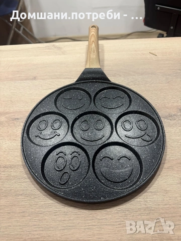 Тиган за палачинки с форми на емотикони – перфектен за весела и вкусна закуска., снимка 3 - Съдове за готвене - 53415850