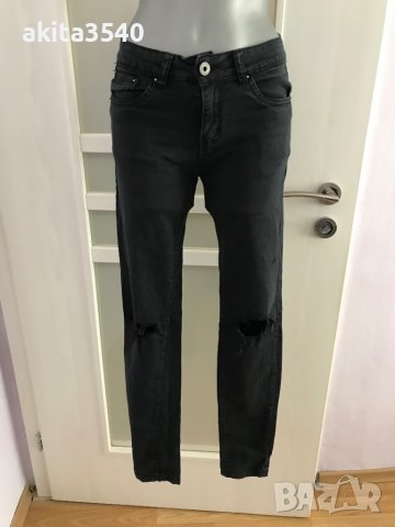 Черни панталони със скъсани колене, снимка 6 - Панталони - 37460246