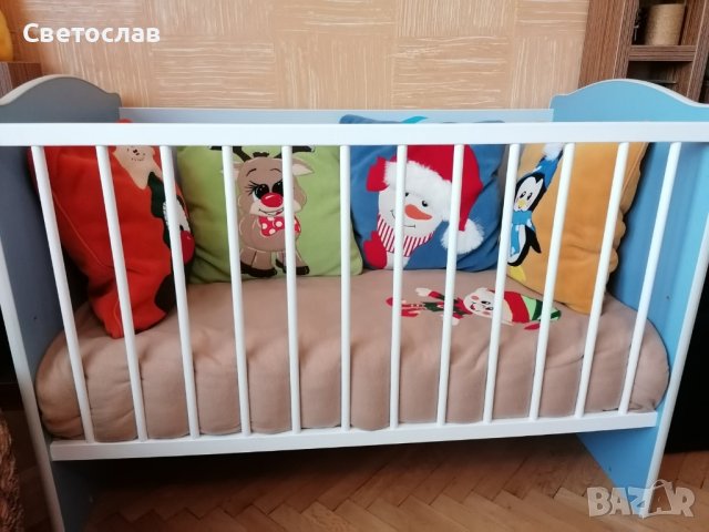 Бебешко детско легло, с матрак, снимка 1 - Бебешки легла и матраци - 43640038