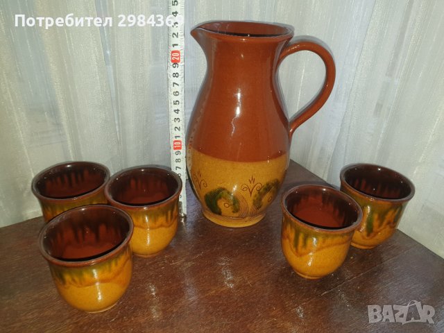 Керамичен сервиз за вино, снимка 3 - Сервизи - 39395452