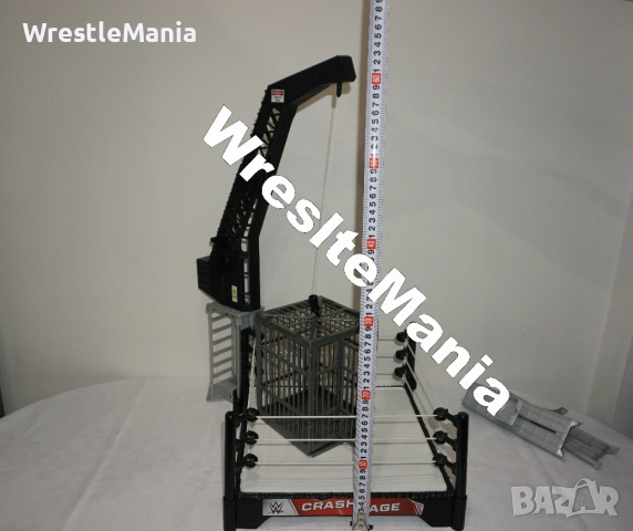 Рядък Кеч Ринг с Кеч Клетка WWE Crash Cage Wrestling Ring Playset Seat Launchers, снимка 12 - Колекции - 51854738
