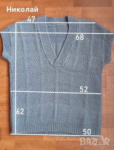 Плетен елек, снимка 3 - Пуловери - 52584502