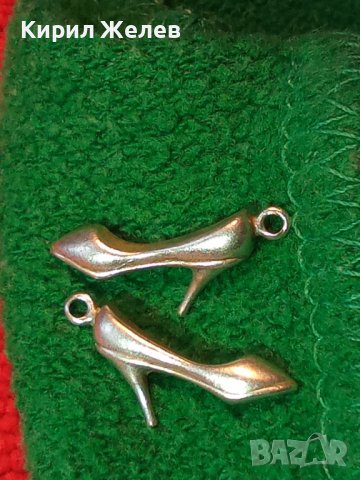 Две ЕЛЕГАНТНИ СРЕБЪРНИ ДАМСКИ ПАНТОФКИ ОБУВКИ - АРТ ВИСУЛКИ 40055, снимка 16 - Бижутерийни комплекти - 42380572