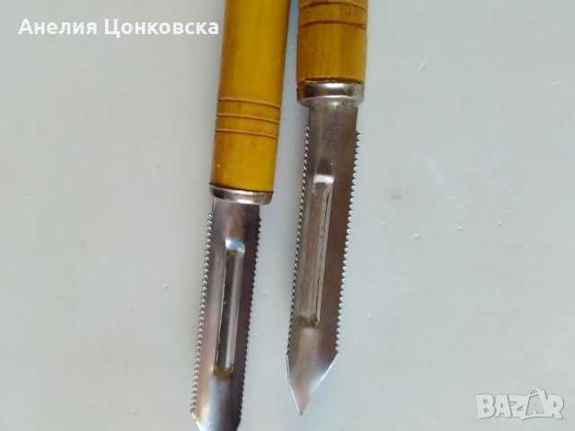 Стари картофобелачки с дърв.дръжки, снимка 1