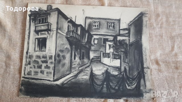 Лот от четири графики на стар художник , снимка 5 - Антикварни и старинни предмети - 26625947