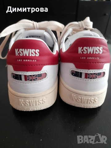 Дамски маратонки естествена кожа  K Swiss Classic Slim Court 38.5н, снимка 3 - Маратонки - 52349529