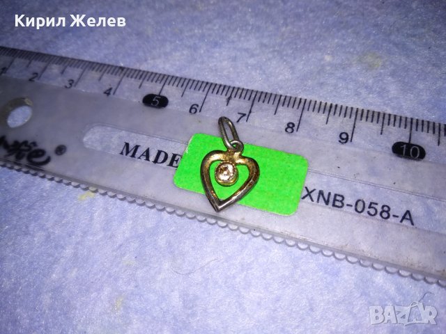 СРЕБЪРНО СКЪПОЦЕННО СЪРЦЕВИДНО МЕДАЛЬОНЧЕ СРЕБРО 925 с ЮВЕЛИРНО ФАСЕТИРАН КРИСТАЛ 27536, снимка 4 - Колиета, медальони, синджири - 39318836