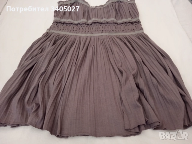 Лилава плисирана туника, С размер, снимка 4 - Туники - 51867027