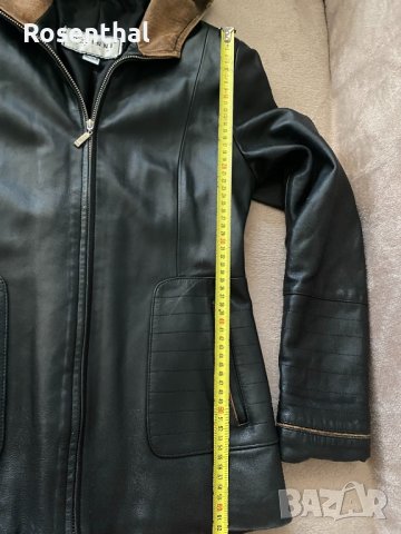 Дамско кожено яке с качулка, естествена телешка кожа, снимка 4 - Якета - 38518518