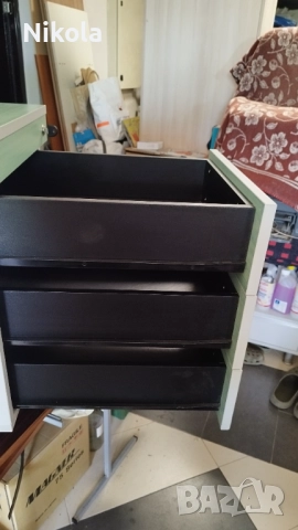 Офис шкаф с три чекмеджета на колела - контейнер за бюро резидав с ключ, снимка 5 - Шкафове и рафтове - 51437181